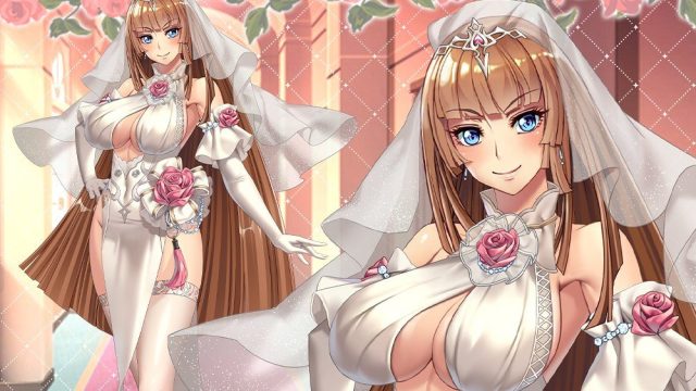 アクション対魔忍、甲河アスカのウェディングドレスコスチューム